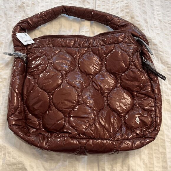 Free People Movement Surplus Shine Carryall Bag Purse Nutshell Brown NWT New - Picture 7 of 9